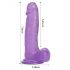 Tracy's Dog Jelly 8 - vastzuigende dildo met testikels (paars)