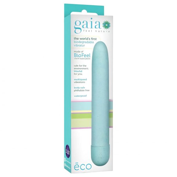 Gaia Eco L - milieuvriendelijke vibrator (blauw) - groot