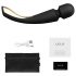 LELO Smart Wand 2 - Grand Modèle - Vibrateur Massant Rechargeable (Noir)