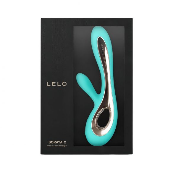 LELO Soraya 2 - oplaadbare, waterdichte vibrator met clitorisstimulator (turquoise)