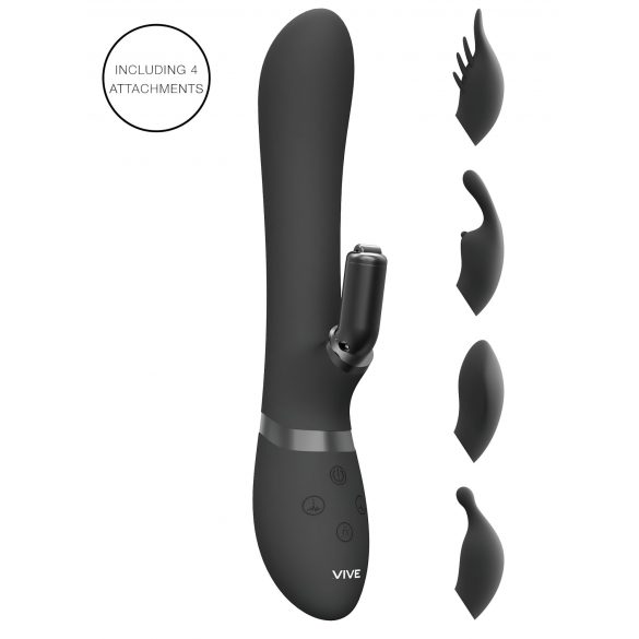 Vive Chou - 4-in-1 clitorisstimulator vibrator (zwart)