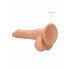 RealRock Dong 8 - realistische dildo met ballen (20cm) - natuur