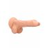 RealRock Dong 8 - realistische dildo met ballen (20cm) - natuur