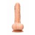 RealRock Dong 9 - levensechte dildo met ballen (23cm) - natuur