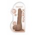 RealRock Dong 10 - levensechte dildo met ballen (25 cm) - donker natuurlijk