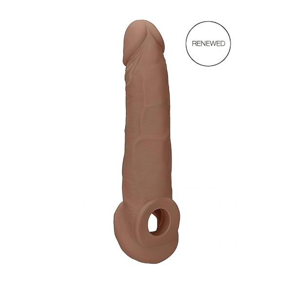 RealRock Penis Sleeve 9 - penismouw (21,5 cm) - donker naturel