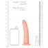 RealRock Slim - zuignap-realistische dildo - 15,5cm (natuurlijk)