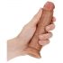 RealRock - realistische dildo met zuignap - 15,5cm (donkere huidskleur)