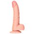 RealRock - zuignap, realistische dildo met ballen - 15,5cm (huidkleurig)