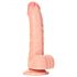 RealRock - zuignap, realistische dildo met ballen - 15,5cm (huidkleurig)