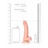 RealRock - zuignap, realistische dildo met ballen - 15,5cm (huidkleurig)