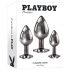 Playboy - anale plugset - 3-delig (zilver)