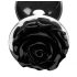 Booty Sparks Black Rose - Plug anal en aluminium 79g (argent-noir)