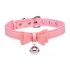 Master Series Gouden Kitty - strik halsband met bel (roze)