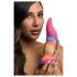 Creature Cocks Tong - oplichtende siliconen dildo - 21cm (regenboog)