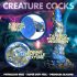 Creature Cocks Kraken - spiraaltentakel dildo - 21cm (goud-blauw)