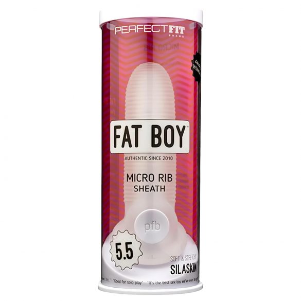 Fat Boy Micro Ribbed - Penismouw (15cm) - wit