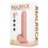 REALROCK - Zuignap stotende vibrator - Naturel (20,5 cm)