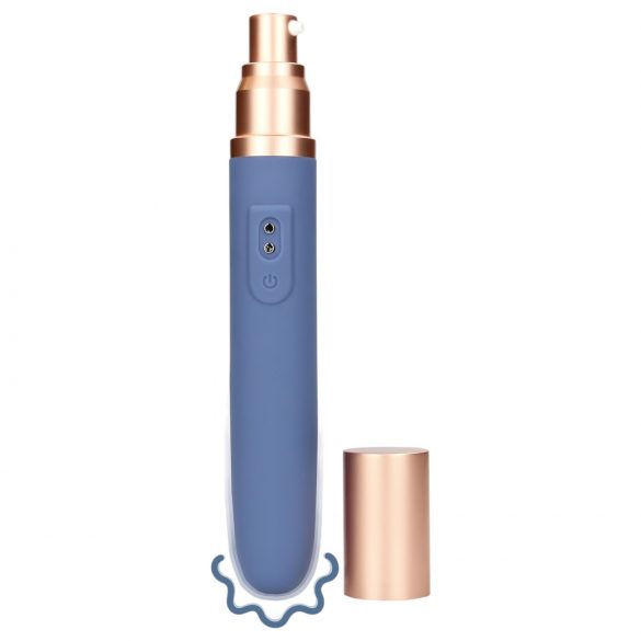 Loveline Travel - oplaadbare vibrator met glijmiddelhouder (pastelblauw)