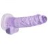 REALROCK - doorzichtige realistische dildo - paars (17cm)