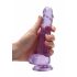 REALROCK - doorzichtige realistische dildo - paars (17cm)