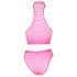 Ouch! - fluorescerend lingerie set (roze)