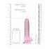 REALROCK - transparante realistische dildo - roze (17cm)