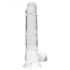 REALROCK - doorschijnende realistische dildo - helder (19cm)