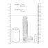 REALROCK - doorschijnende realistische dildo - helder (19cm)