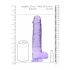 REALROCK - doorzichtige realistische dildo - paars (22cm)