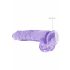 REALROCK - doorzichtige realistische dildo - paars (22cm)