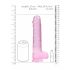 REALROCK - transparante realistische dildo - roze (22cm)