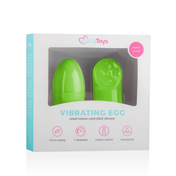 Easytoys - 7-ritme draadloos vibrerend ei (groen)