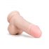 Easytoys - zuignap dildo met testikels (17,5 cm) - natuur