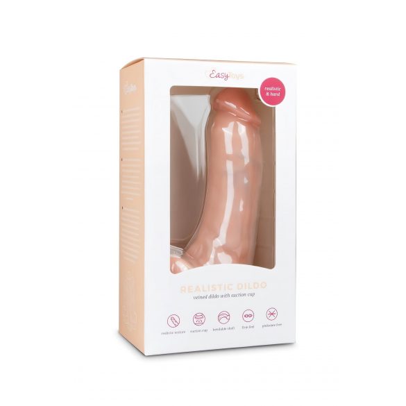 Easytoys - dildo met zuignap en ballen (20 cm) - huidkleurig