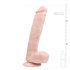 Easytoys - Grote zuignap dildo met ballen (26,5 cm) - naturel