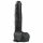 Easytoys - grote dildo met zuignap en ballen (29,5 cm) - zwart