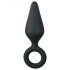 Easytoys Pointy Plug - anale plug met trekkoord - medium (zwart)