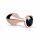 Rosy Gold Butt Plug - anaal plug met zwarte steen (rosegoud)