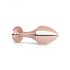 Rosy Gold Butt Plug - anaal plug met zwarte steen (rosegoud)