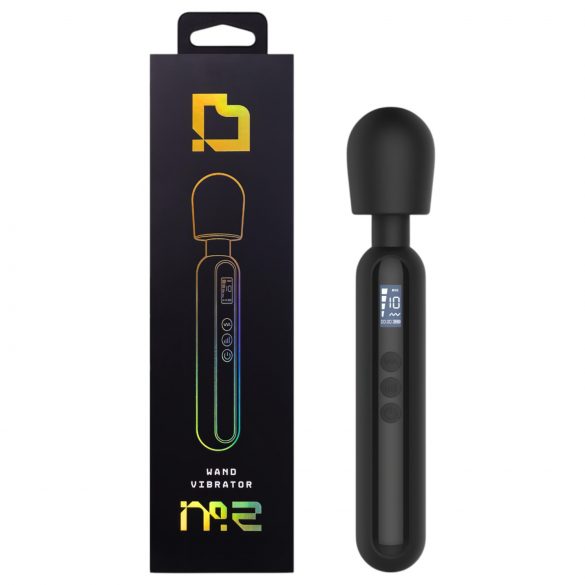 BLAQ - grote digitale massage vibrator (zwart)