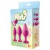 Flirts anale trainingskit - anale plug set (3 stuks) - roze