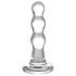 GLAS - gegolfde glazen anale dildo (transparant)