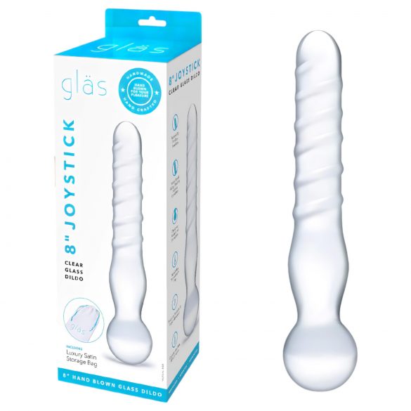 GLAS - dubbele glazen dildo (transparant)