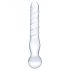 GLAS - dubbele glazen dildo (transparant)