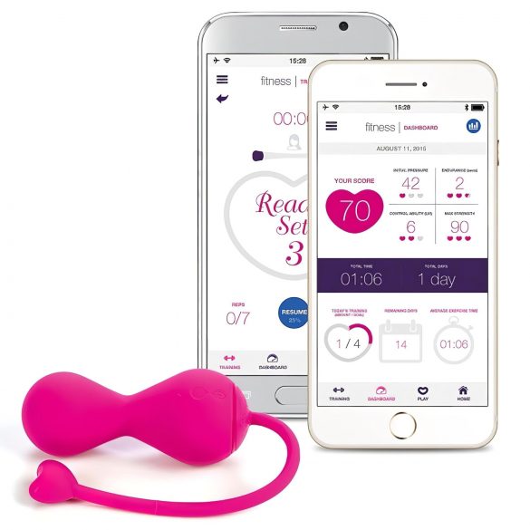 LOVELIFE BY OHMIBOD - KRUSH - Slimme, oplaadbare duo geishaballen (roze)