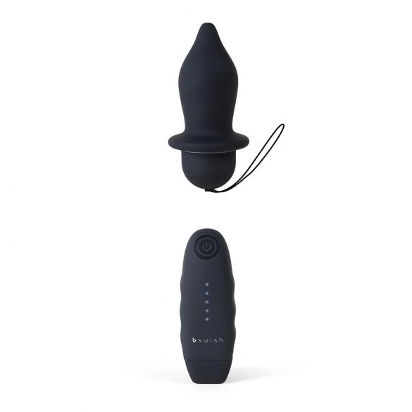 B SWISH Bfilled Classic - anale vibrator met afstandsbediening (zwart)