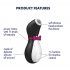 Satisfyer Penguin - oplaadbare, waterdichte clitorisstimulator (zwart-wit)