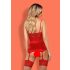 Obsessive Lovica - kanten jarreteltop en string (rood) - L/XL