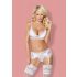 Obsessieve 810-SEG-2 - kanten lingerie set (wit)